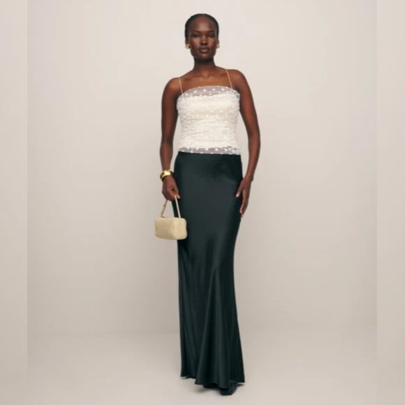 NWT Reformation Amber Top in White Polka Dots Sleeveless - Picture 4 of 8